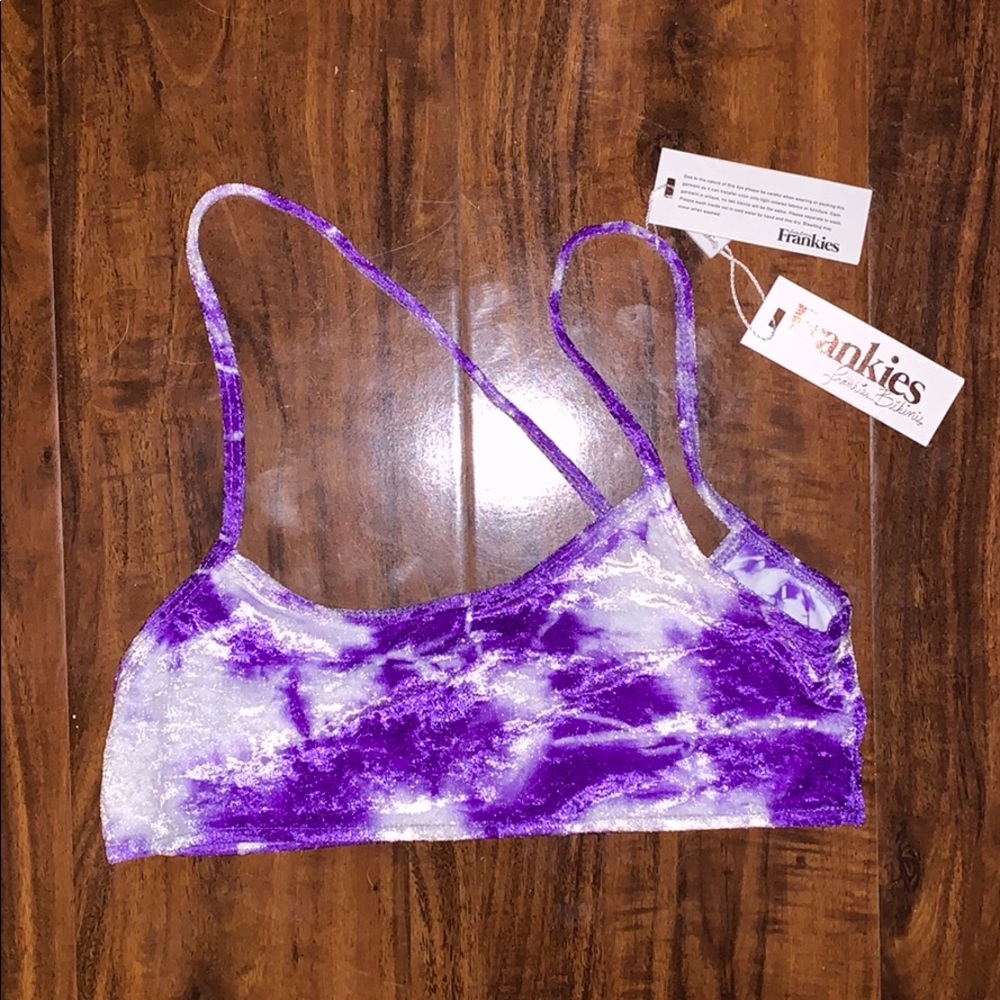 NWT Frankie’s Bikinis Oliver Top Size M Tie Dye